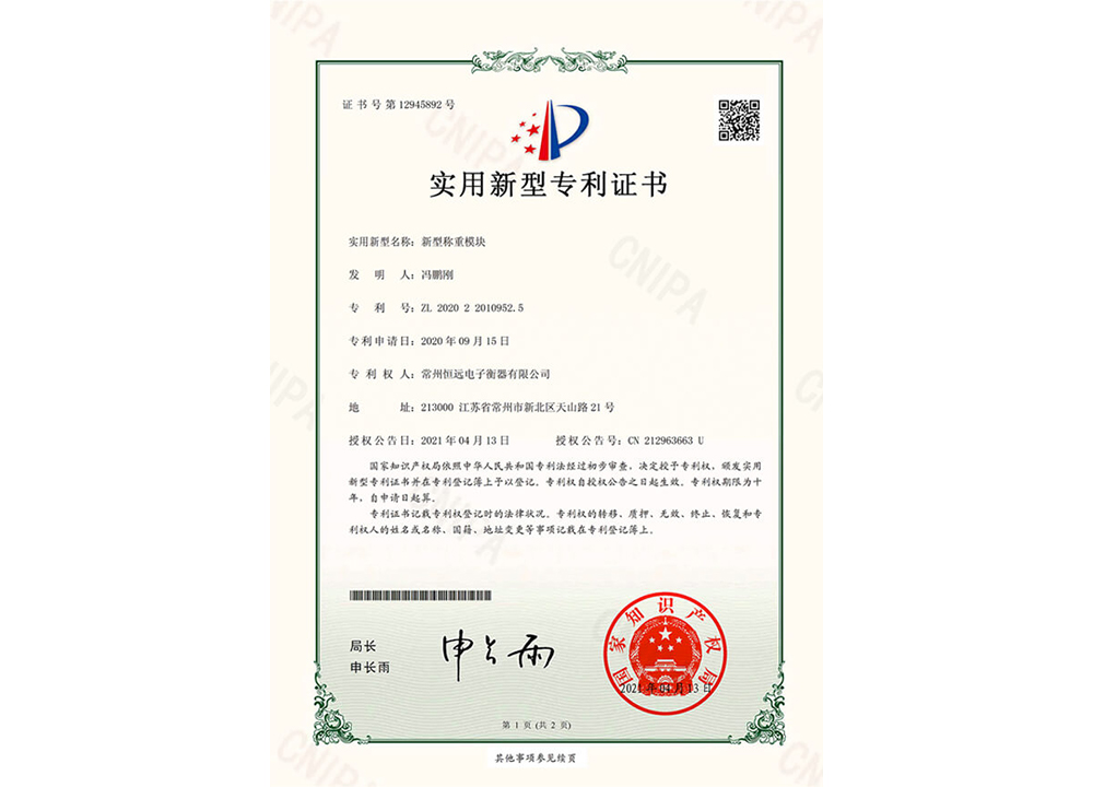 新(xin)型稱(cheng)重(zhong)糢塊